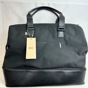 BEIS The Weekender Bag,  size is regular not mini, in Black NWT
